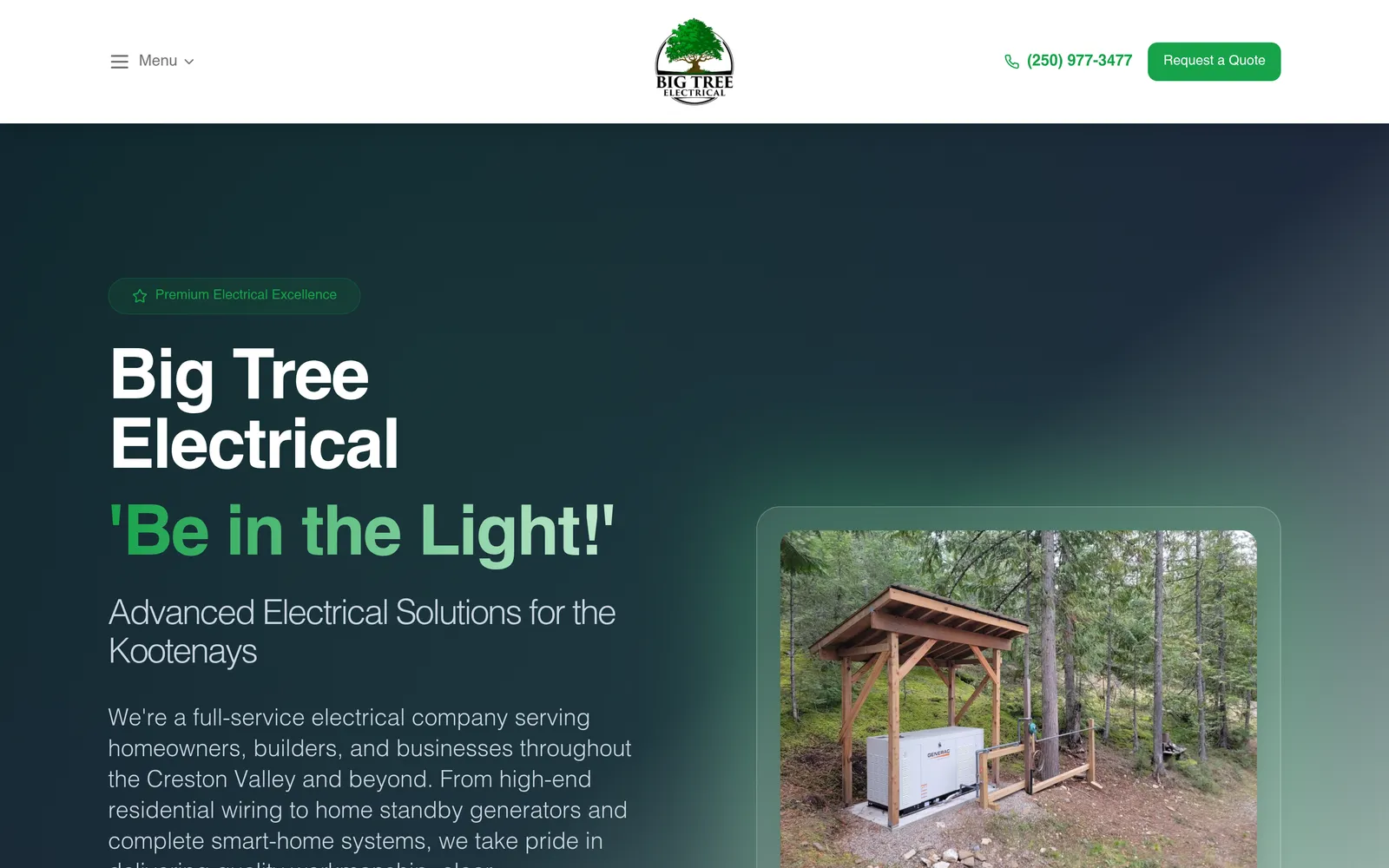 Big Tree Electric website